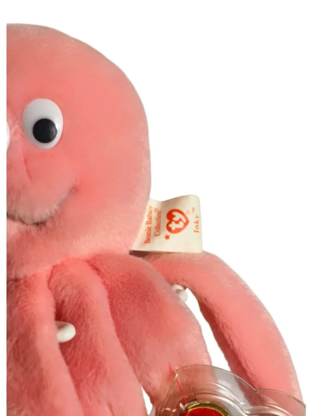 Ty Beanie Baby INKY Octopus Plush MWMT 1994 Pink Retired DOB Nov 29 Collectible